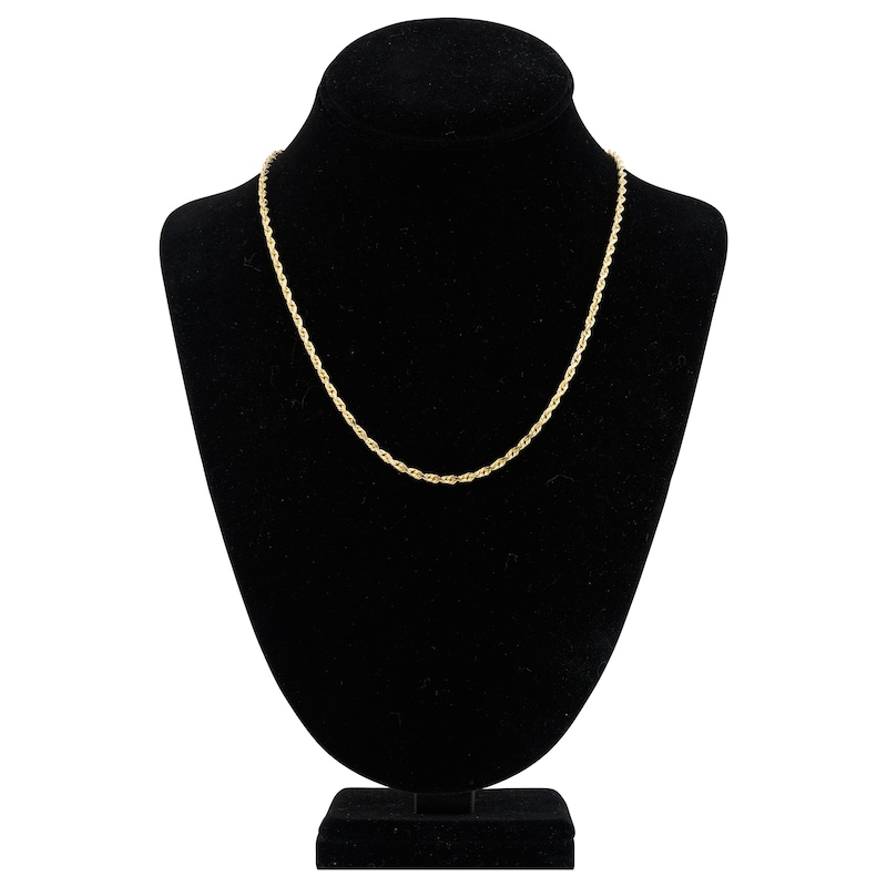 Main Image 4 of 20&quot; Textured Solid Rope Chain 14K Yellow Gold Appx. 3mm