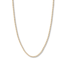 24&quot; Textured Solid Rope Chain 14K Yellow Gold Appx. 3mm