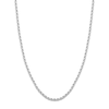 Thumbnail Image 1 of 22&quot; Textured Solid Rope Chain 14K White Gold Appx. 3mm