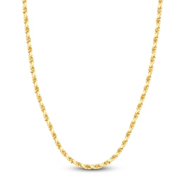 20&quot; Textured Solid Rope Chain 14K Yellow Gold Appx. 4.4mm