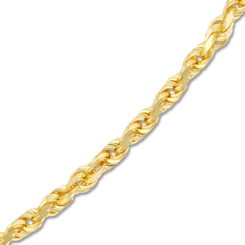 Main Image 2 of 20&quot; Textured Solid Rope Chain 14K Yellow Gold Appx. 4.4mm