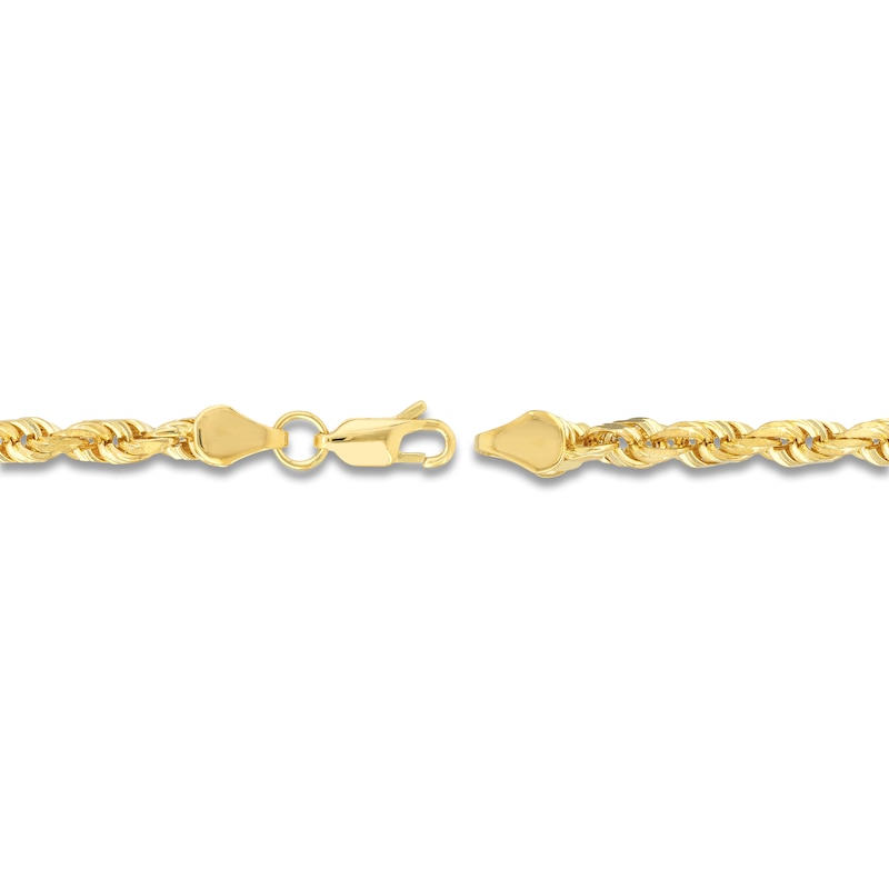 Main Image 3 of 22&quot; Textured Solid Rope Chain 14K Yellow Gold Appx. 4.4mm