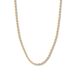 22&quot; Textured Solid Rope Chain 14K Yellow Gold Appx. 3.8mm