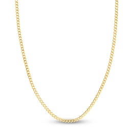 Solid Curb Chain 14K Yellow Gold 22&quot; Appx. 3.7mm