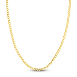 20&quot; Solid Curb Chain 14K Yellow Gold Appx. 4.4mm