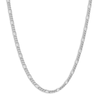 Thumbnail Image 1 of 24&quot; Solid Figaro Chain Necklace 14K White Gold Appx. 1.28mm