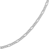 Thumbnail Image 2 of 24&quot; Solid Figaro Chain Necklace 14K White Gold Appx. 1.28mm