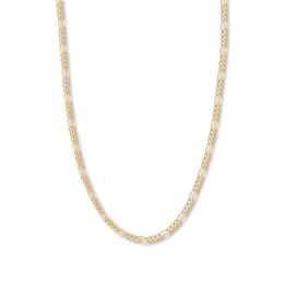 20&quot; Solid Figaro Chain Necklace 14K Yellow Gold Appx. 3.9mm
