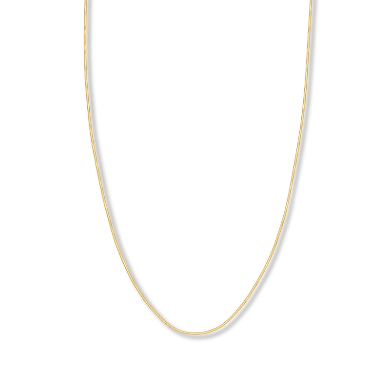 Adjustable 22" Solid Snake Chain 14K Yellow Gold Appx. 1.4mm