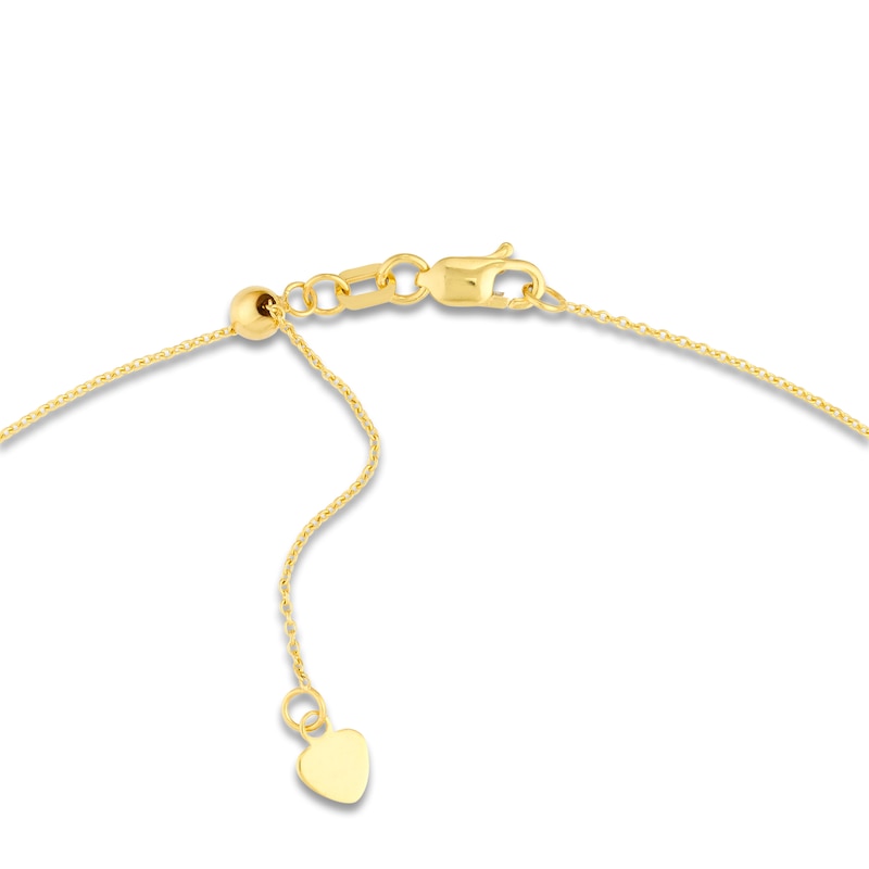 Main Image 3 of Adjustable 22&quot; Solid Cable Chain 14K Yellow Gold Appx. 0.9mm