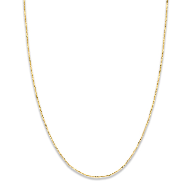 Main Image 1 of Adjustable 22&quot; Sparkling Solid Chain 14K Yellow Gold Appx. 1.15mm