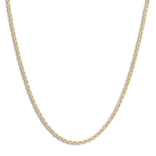 Hollow Rope Necklace 10K Yellow Gold 30 Length 1.8mm | Jared