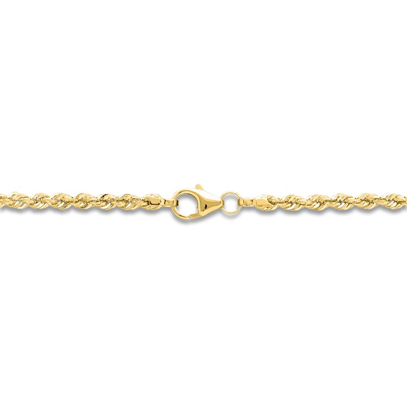 Hollow Figaro Chain Necklace 14K Yellow Gold 18