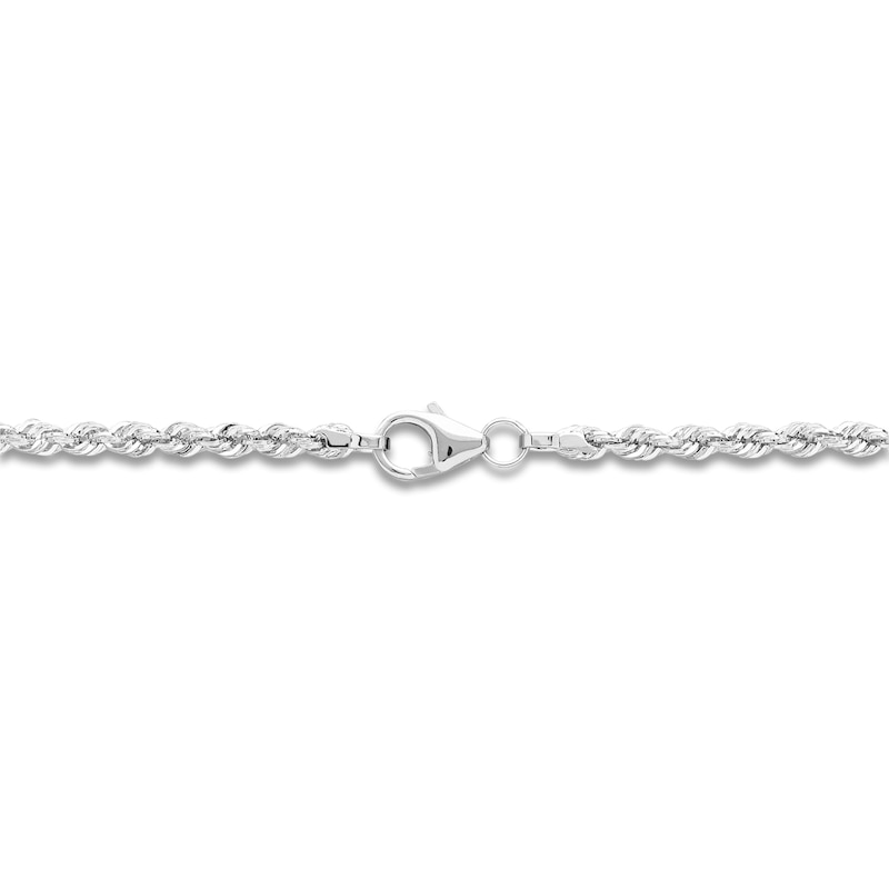 Hollow Rope Necklace 14K White Gold 18 Length 2.4mm