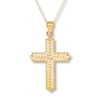 Thumbnail Image 0 of Reversible Cross Necklace 14K Yellow Gold 18"