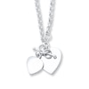 Thumbnail Image 1 of Twin Heart Necklace Sterling Silver 18 Length