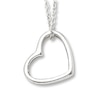 Thumbnail Image 1 of Heart Necklace Sterling Silver 16 Length