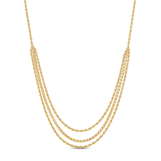 Triple Layer Rope Necklace 10K Yellow Gold | Jared