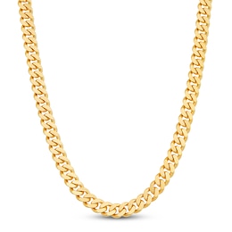 Curb Cuban Link Necklace 10K Yellow Gold 24&quot; 9.4mm