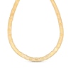 Thumbnail Image 1 of Hollow Square Bead & Bar Necklace 10K Yellow Gold 17.25&quot;