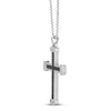 Thumbnail Image 2 of Cross Necklace Carbon Fiber Stainless Steel 24&quot;