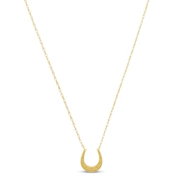 Horseshoe Necklace 14K Yellow Gold 18&quot;