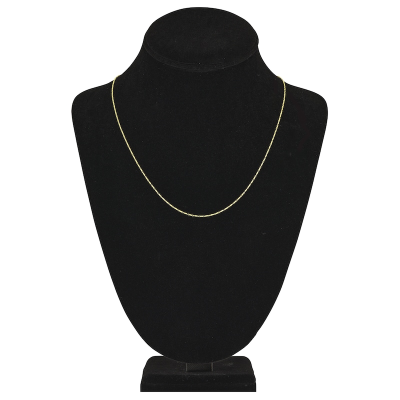 Main Image 4 of Solid Lumacina Chain Necklace 14K Yellow Gold 1.05mm 20&quot;