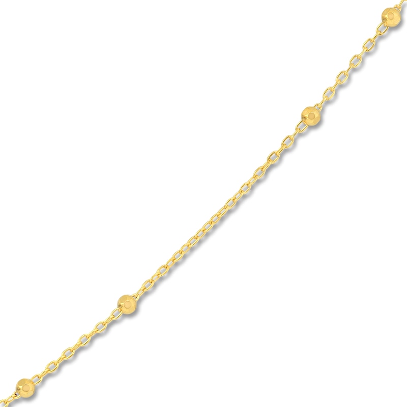 Solid Box Chain Necklace 14K Yellow Gold 24