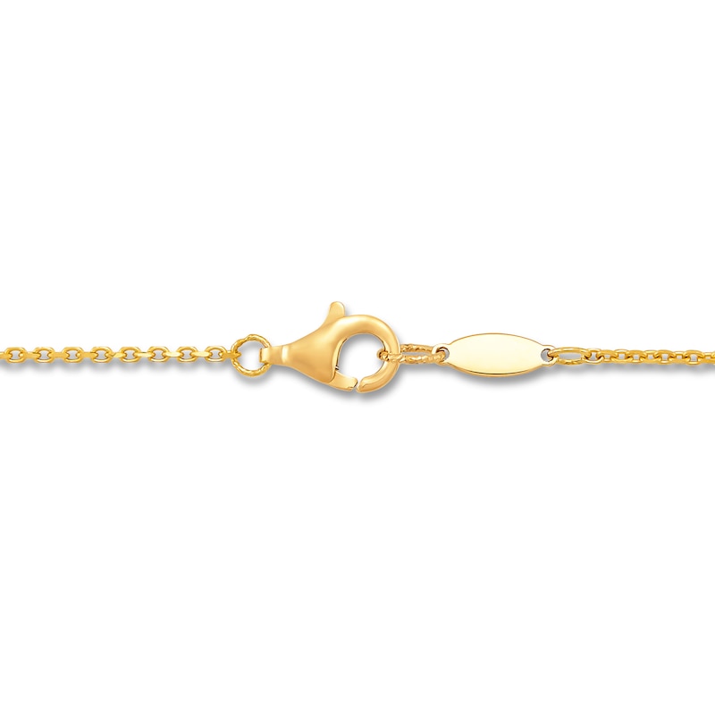 Main Image 2 of Italia D'Oro Pear-shaped Triangle Necklace 14K Yellow Gold 18&quot;