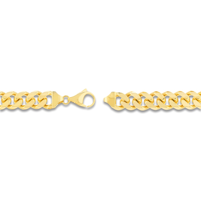 Main Image 3 of Solid Miami Cuban Link Necklace 14K Yellow Gold 24&quot; 11mm