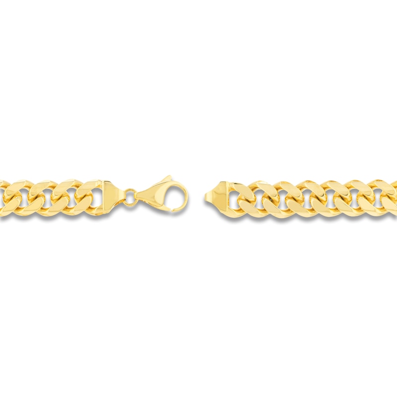 Main Image 3 of Solid Miami Cuban Link Necklace 14K Yellow Gold 26&quot; 11mm