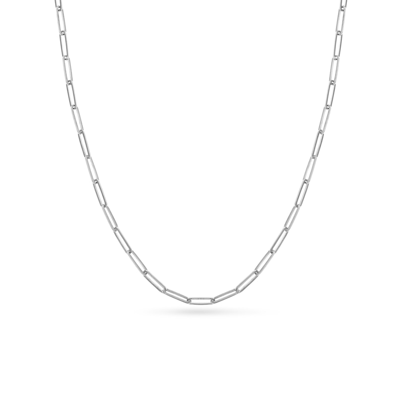 Solid Paperclip Chain Necklace 14K Gold 30" 3.9mm