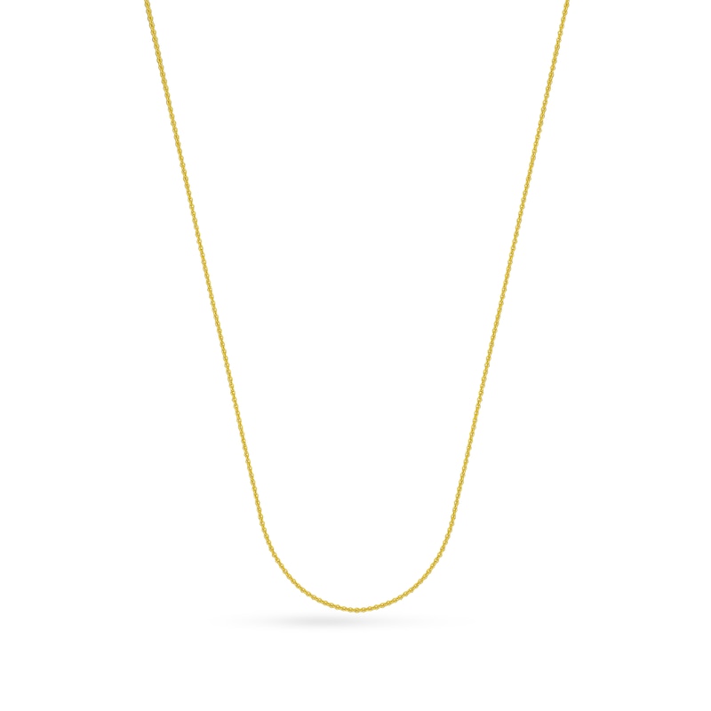 Women's Solid Cable Chain Necklace 18K Yellow Gold 18" 1.05mm