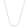 Thumbnail Image 0 of Solid Round Wheat Chain Necklace 18K White Gold 18" 1.05mm