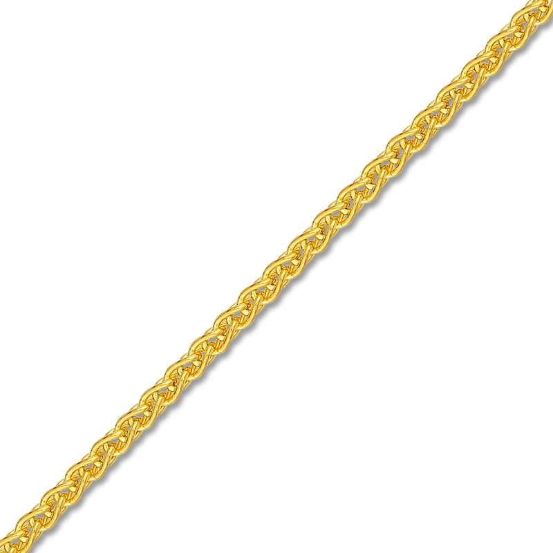 Women's Solid Round Wheat Chain Necklace 18K Yellow Gold 18" 1.65mm