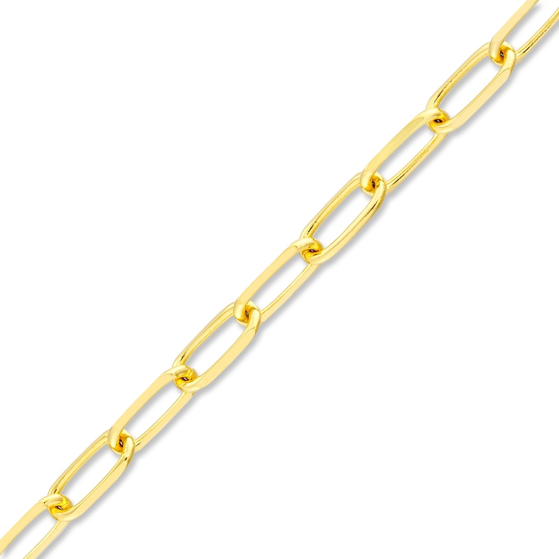 Solid Paperclip Chain Necklace 14K Yellow Gold 18" 4mm