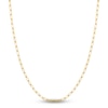 Thumbnail Image 0 of Solid Paperclip Chain Necklace 14K Yellow Gold 24" 4mm