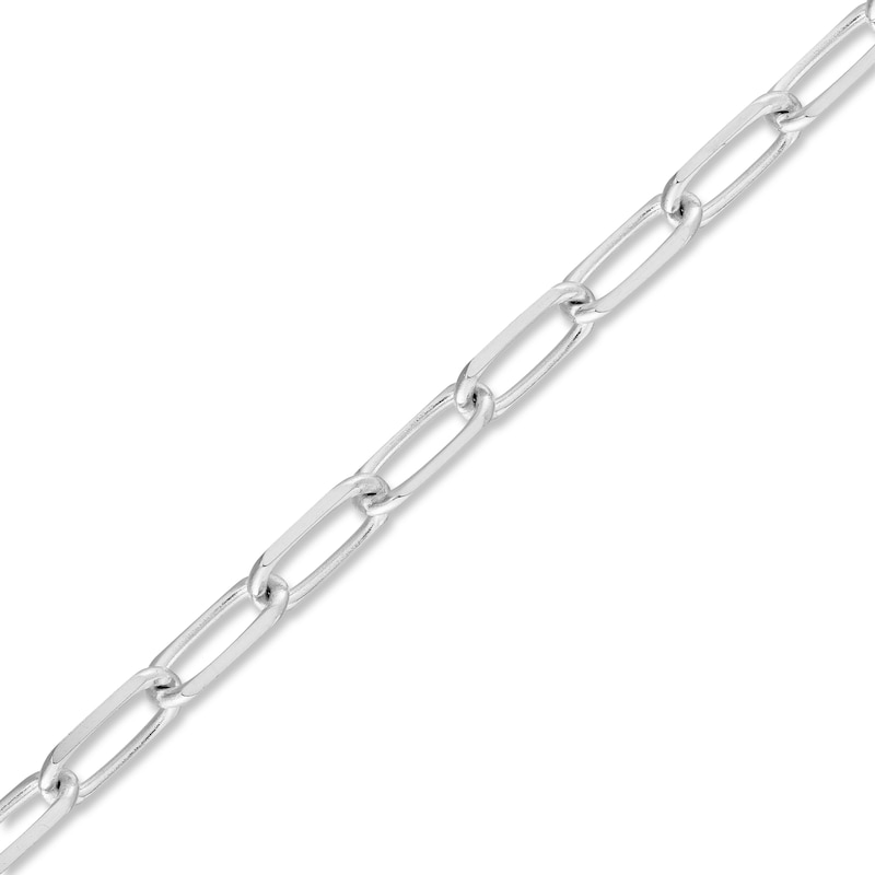 Solid Paperclip Chain Necklace 14K White Gold 16" 3.1mm