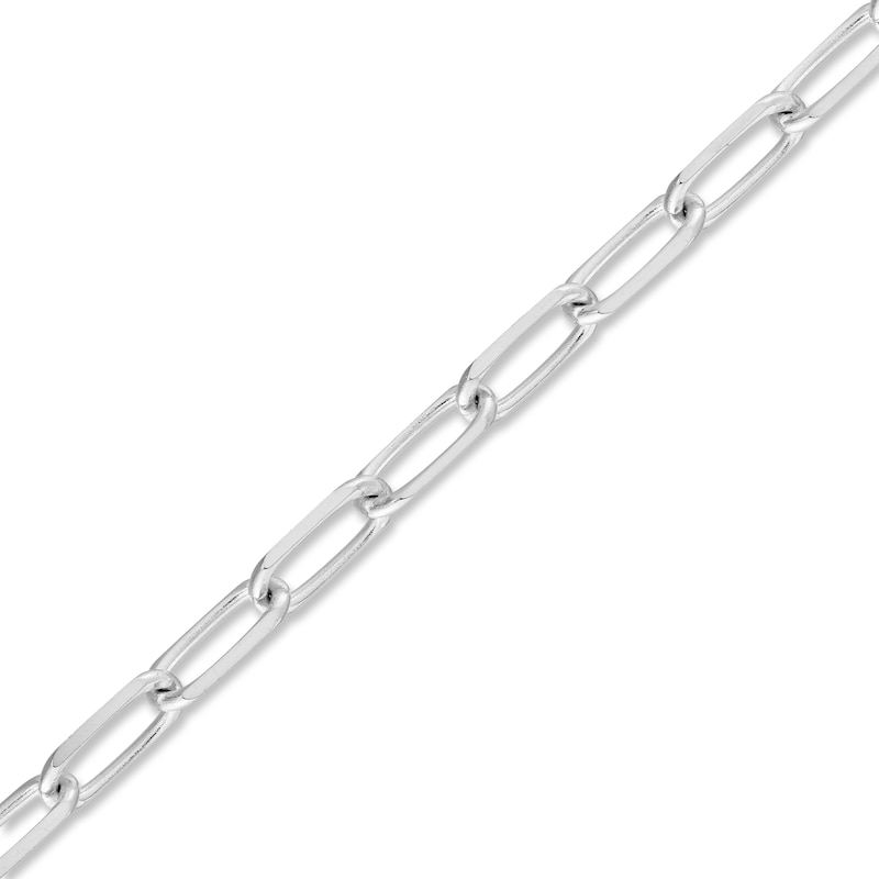 Solid Paperclip Chain Necklace 14K White Gold 20" 3.1mm