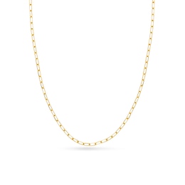 Solid Paperclip Chain Necklace 14K Yellow Gold 16&quot; 3.1mm