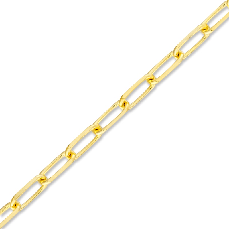 Solid Paperclip Chain Necklace 14K Yellow Gold 16" 3.1mm