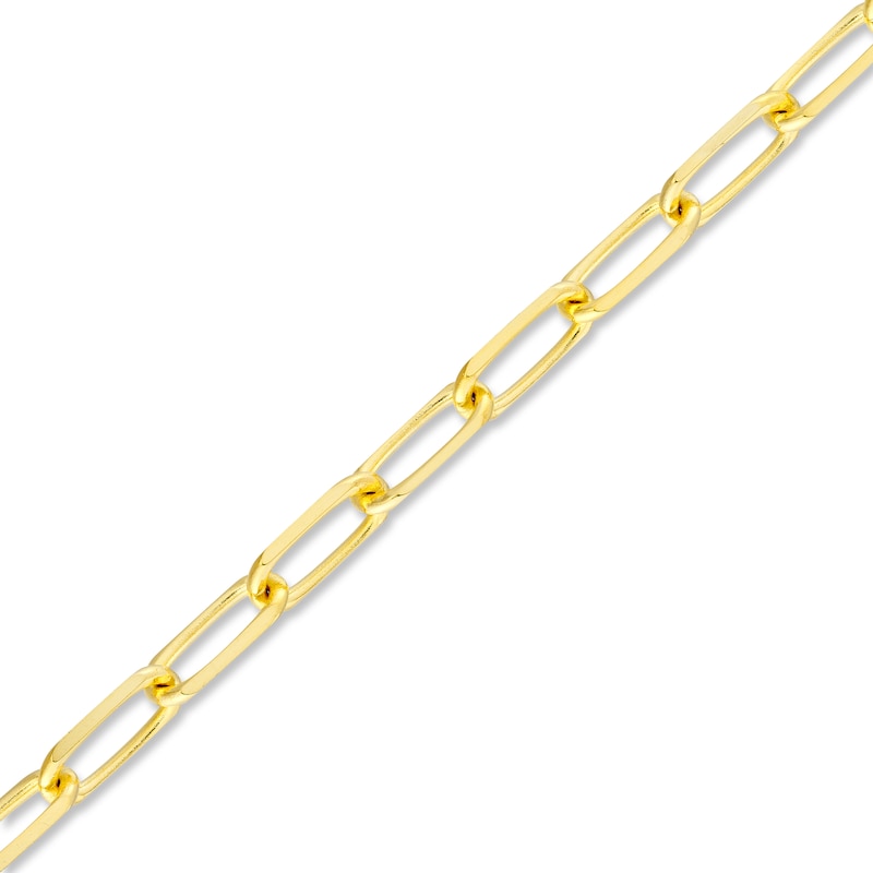 Large Paperclip Chain with Solid Charm Ring Holder Necklace Yellow Gold / 20