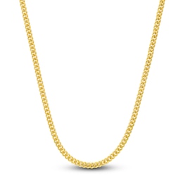 Solid Miami Curb Link Necklace 14K Yellow Gold 24&quot; 6.45mm