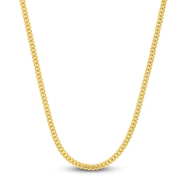 Solid Miami Curb Link Necklace 14K Yellow Gold 26&quot; 6.45mm