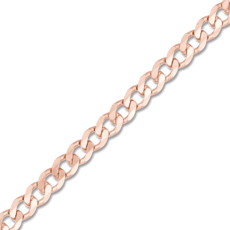 Main Image 2 of Solid Open Curb Necklace 14K Rose Gold 20&quot; 2.7mm