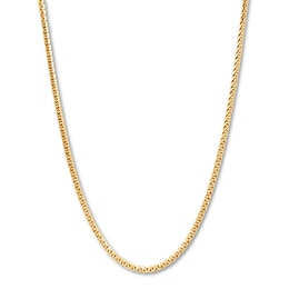 Wheat Chain Necklace 14K Yellow Gold 20&quot; Length 3mm