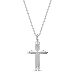 Cross Necklace Stainless Steel 24&quot;