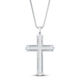 Cross Necklace Ion-Plated Stainless Steel 24&quot;