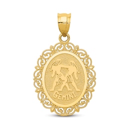 Polished Gemini Zodiac Charm 14K Yellow Gold