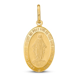 Polished Round Medal Charm 14K Yellow Gold